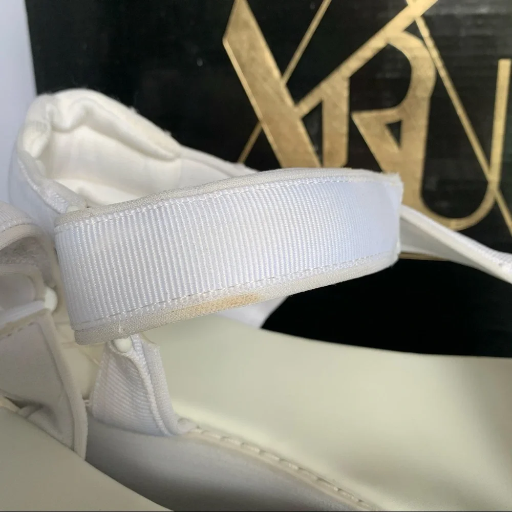 YRU white pulse lo platform sandals sz 8 - Picture 4 of 9